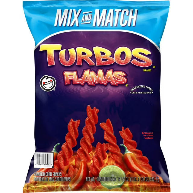 Sabritas Turbos Flama Corn Snacks, 19.125 oz