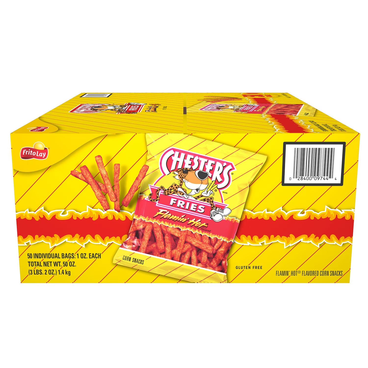 Chester's Flamin' Hot Fries Corn Snacks, 1 oz., 50 pk