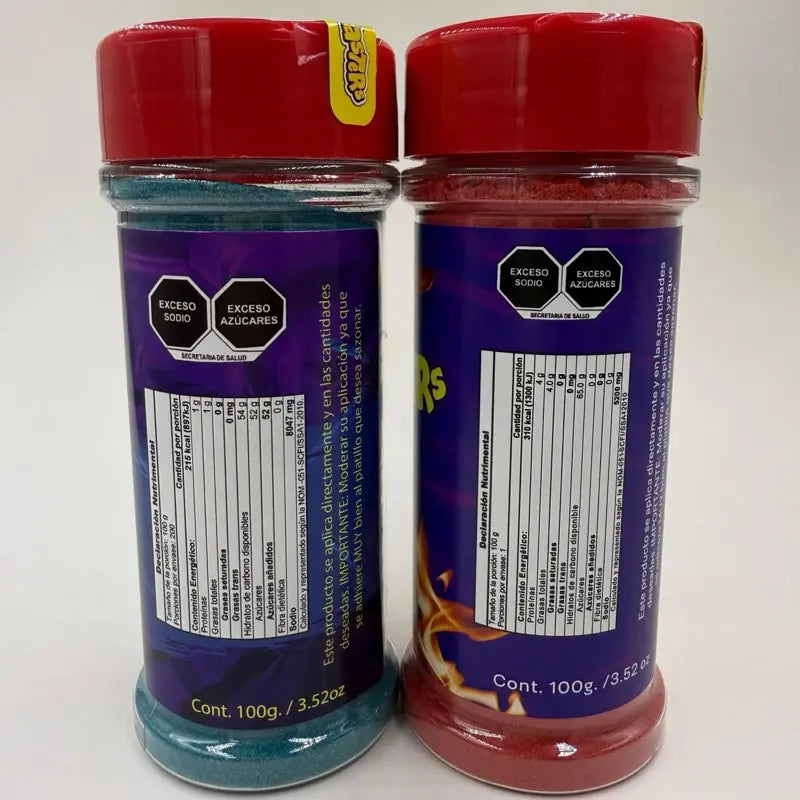 Fuego and Blue Hot Seasoning  Flavor Natural Freeze-Dried Spice Spicy Taco furia powder bundle